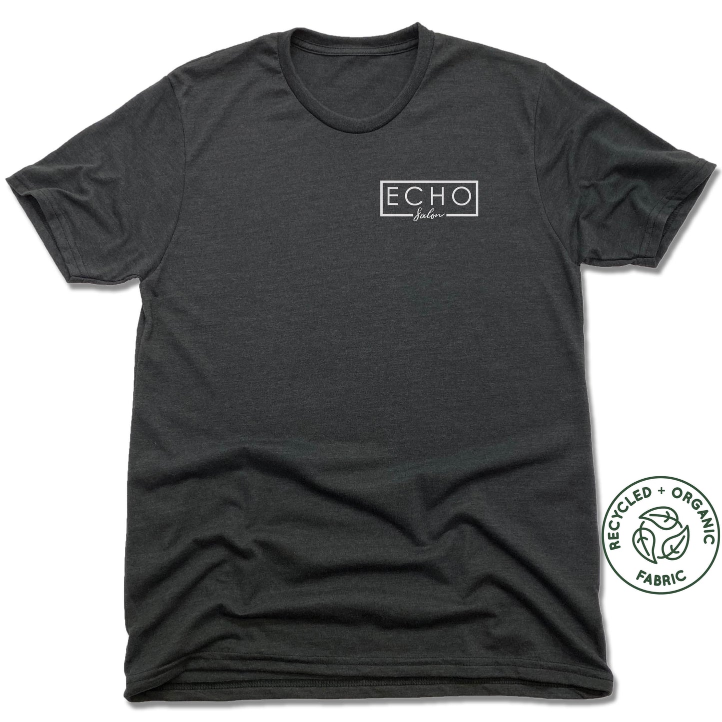 ECHO SALON | UNISEX BLACK Recycled Tri-Blend | LOGO
