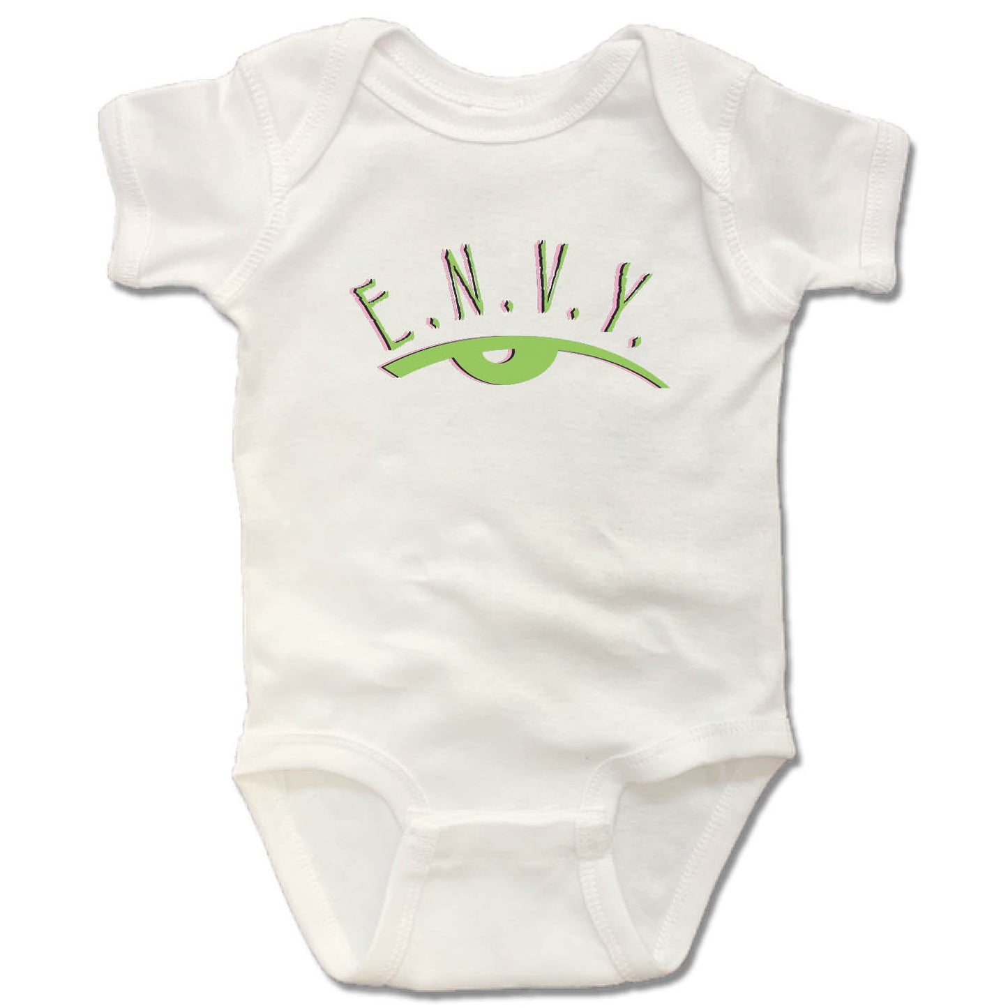 ENVY NOBODY VALUE YOURSELF | WHITE ONESIE | GREEN LOGO