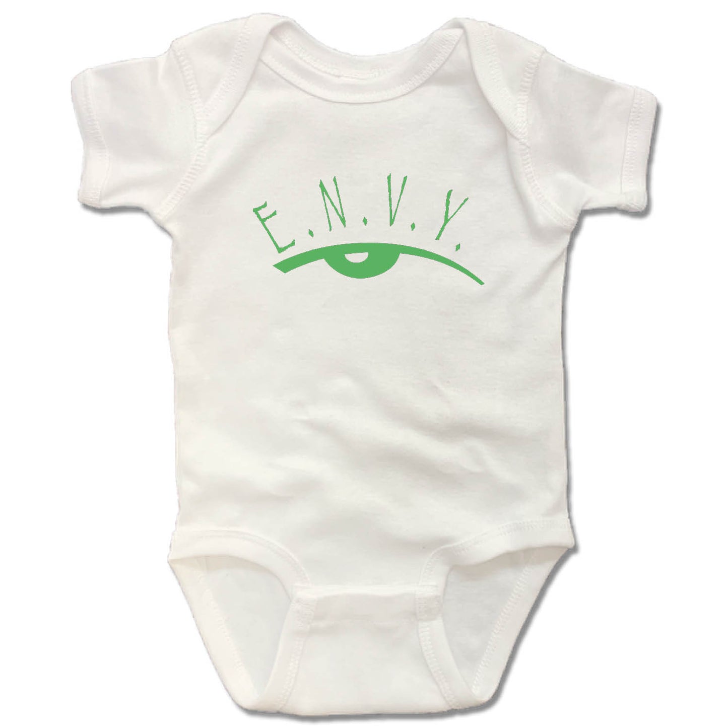 ENVY NOBODY VALUE YOURSELF | WHITE ONESIE | GREEN LOGO