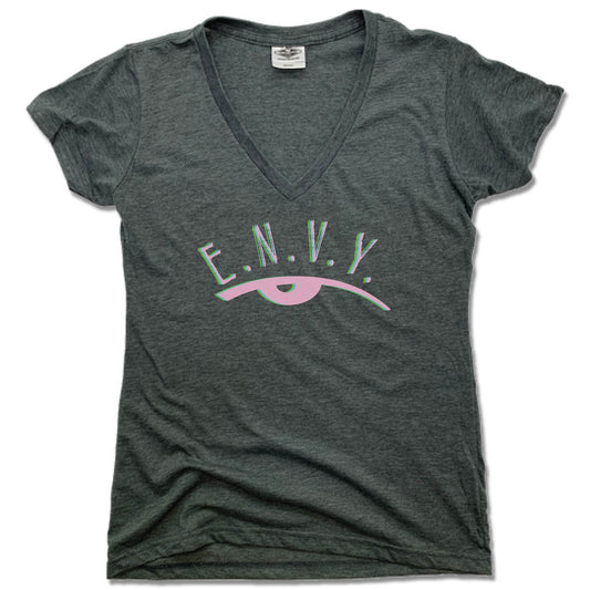 ENVY NOBODY VALUE YOURSELF | LADIES V-NECK | COLOR LOGO