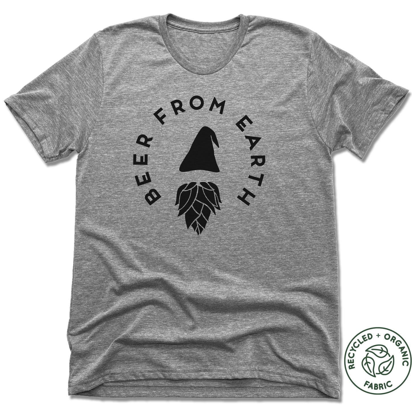 GNOMETOWN BREWING | UNISEX GRAY Recycled Tri-Blend | BEER FROM EARTH