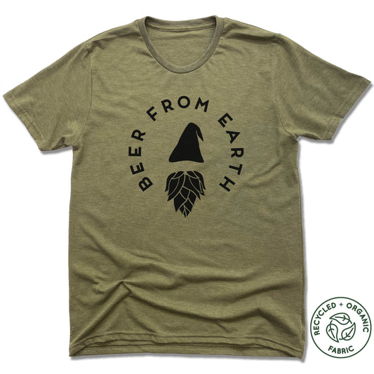 GNOMETOWN BREWING | UNISEX OLIVE Recycled Tri-Blend | BEER FROM EARTH