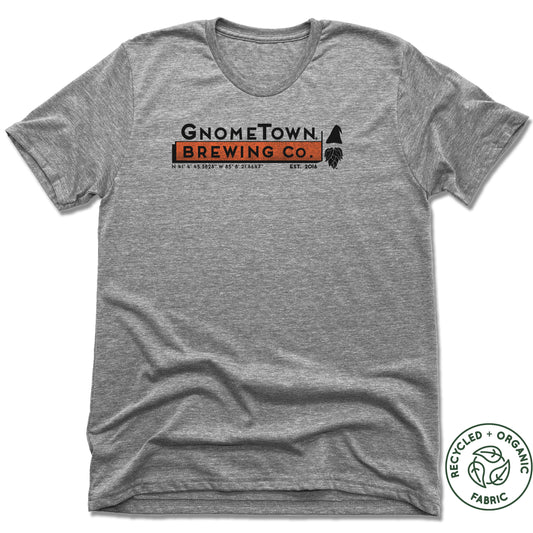 GNOMETOWN BREWING | UNISEX GRAY Recycled Tri-Blend | LOGO