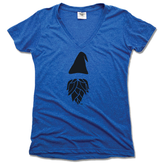 GNOMETOWN BREWING | LADIES BLUE V-NECK | GNOME