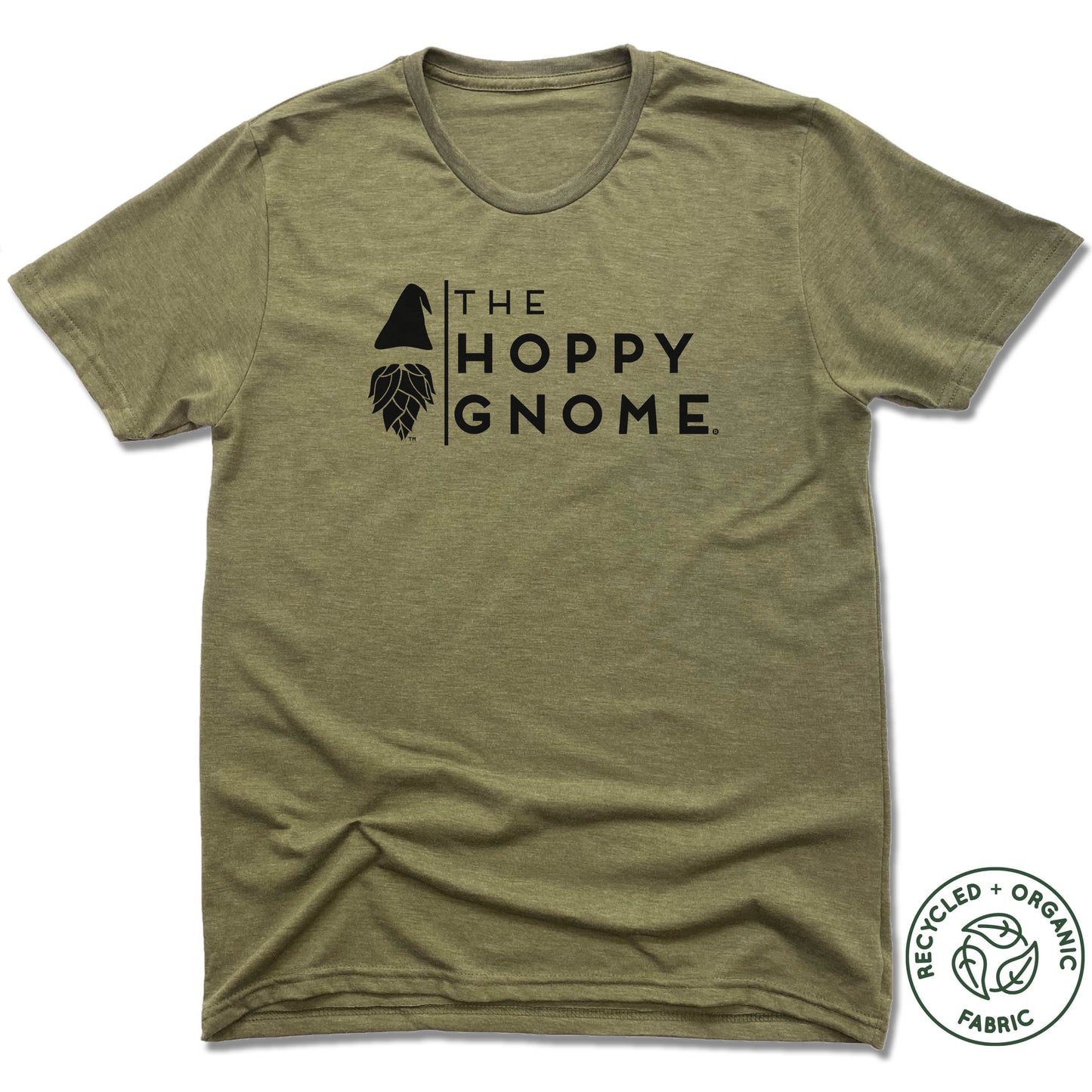 GNOMETOWN BREWING | UNISEX OLIVE Recycled Tri-Blend | HOPPY GNOME