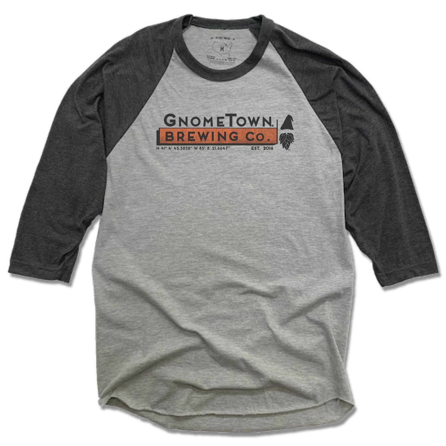 GNOMETOWN BREWING | GRAY 3/4 SLEEVE | GNOMETOWN