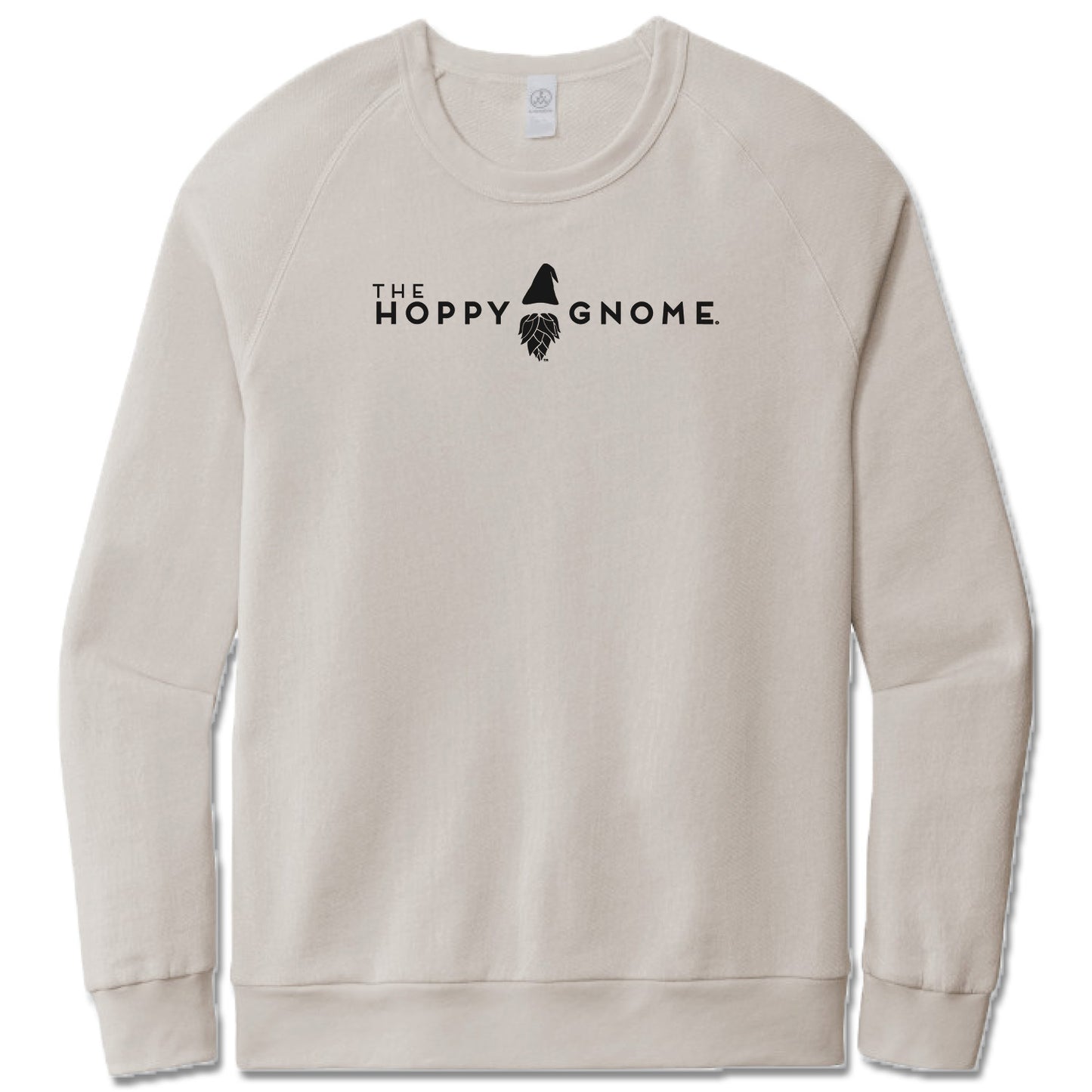 GNOMETOWN BREWING | LIGHT GRAY FRENCH TERRY SWEATSHIRT | HOPPY GNOME