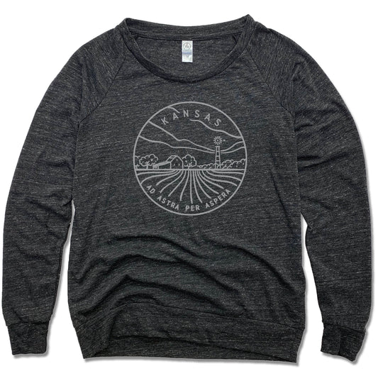 KANSAS LADIES' SLOUCHY | STATE SEAL | AD ASTRA PER ASPERA