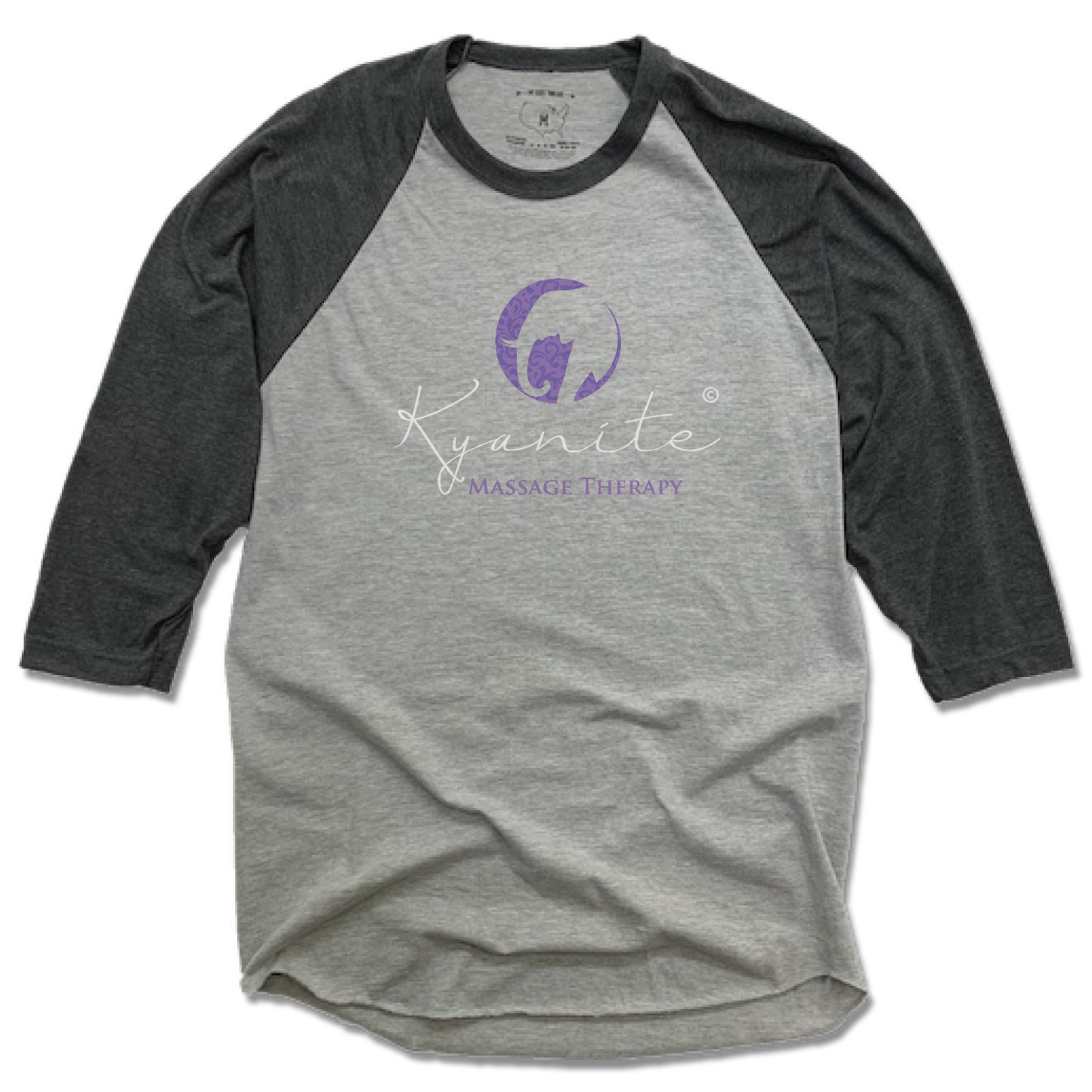 KYANITE MASSAGE THERAPY | GRAY 3/4 SLEEVE | COLOR LOGO