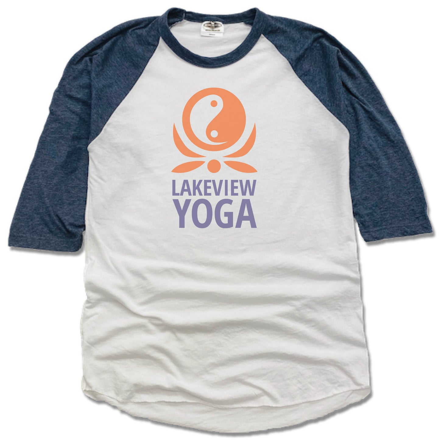 LAKEVIEW YOGA | NAVY 3/4 SLEEVE | LOGO