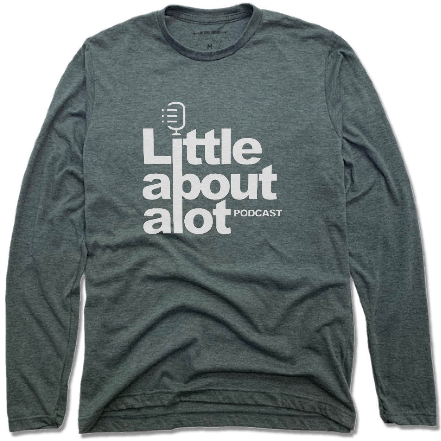 LITTLE ABOUT ALOT PODCAST | UNISEX LONG SLEEVE TEE | WHITE LOGO