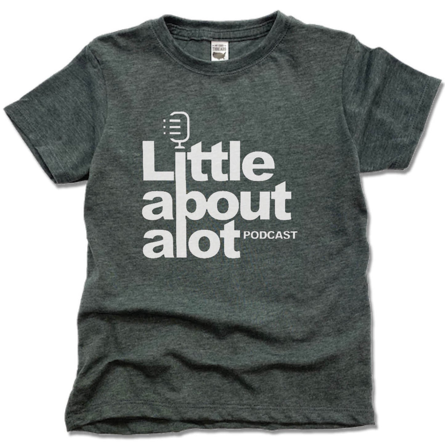 LITTLE ABOUT ALOT PODCAST | KIDS TEE | WHITE LOGO