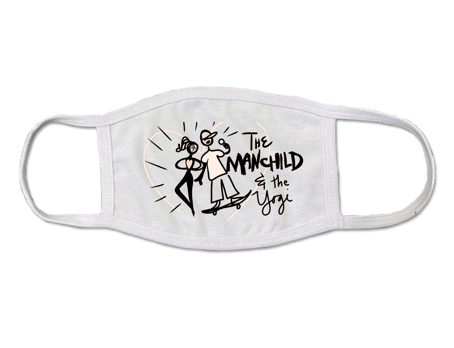 THE MANCHILD & THE YOGI | UNISEX WHITE FACEMASK | CHILD MASK