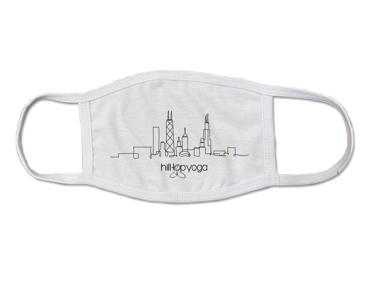 THE MANCHILD & THE YOGI | UNISEX WHITE FACEMASK | HILLTOPYOGA