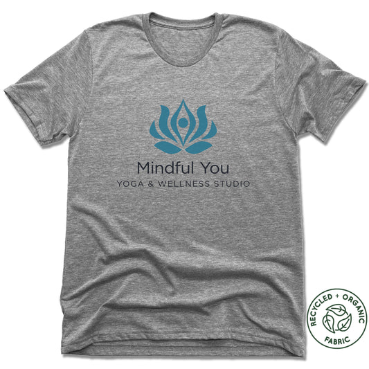 MINDFUL YOU YOGA & WELLNESS | UNISEX GRAY Recycled Tri-Blend | COLOR LOGO