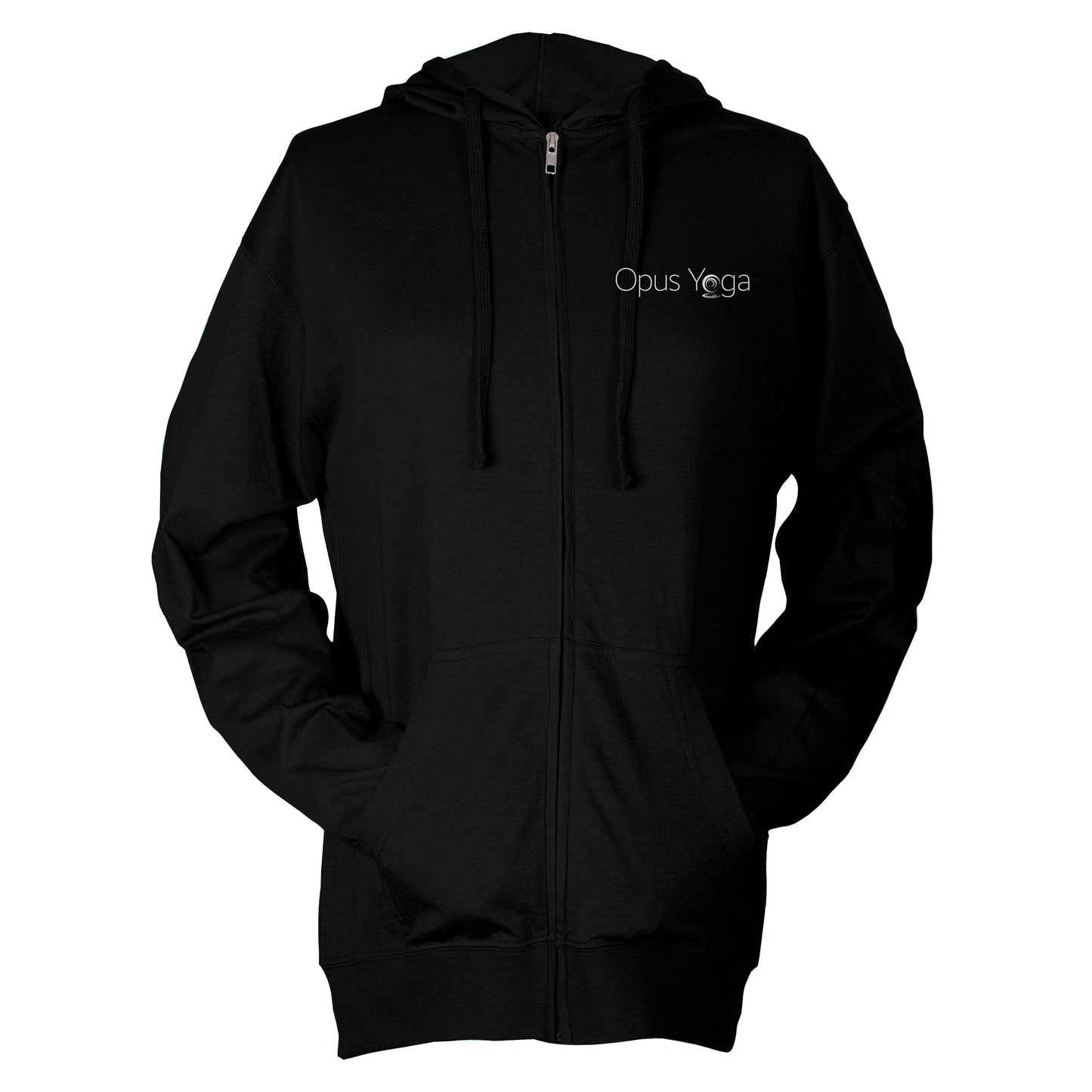 OPUS YOGA | ZIP HOODIE | WHITE LOGO