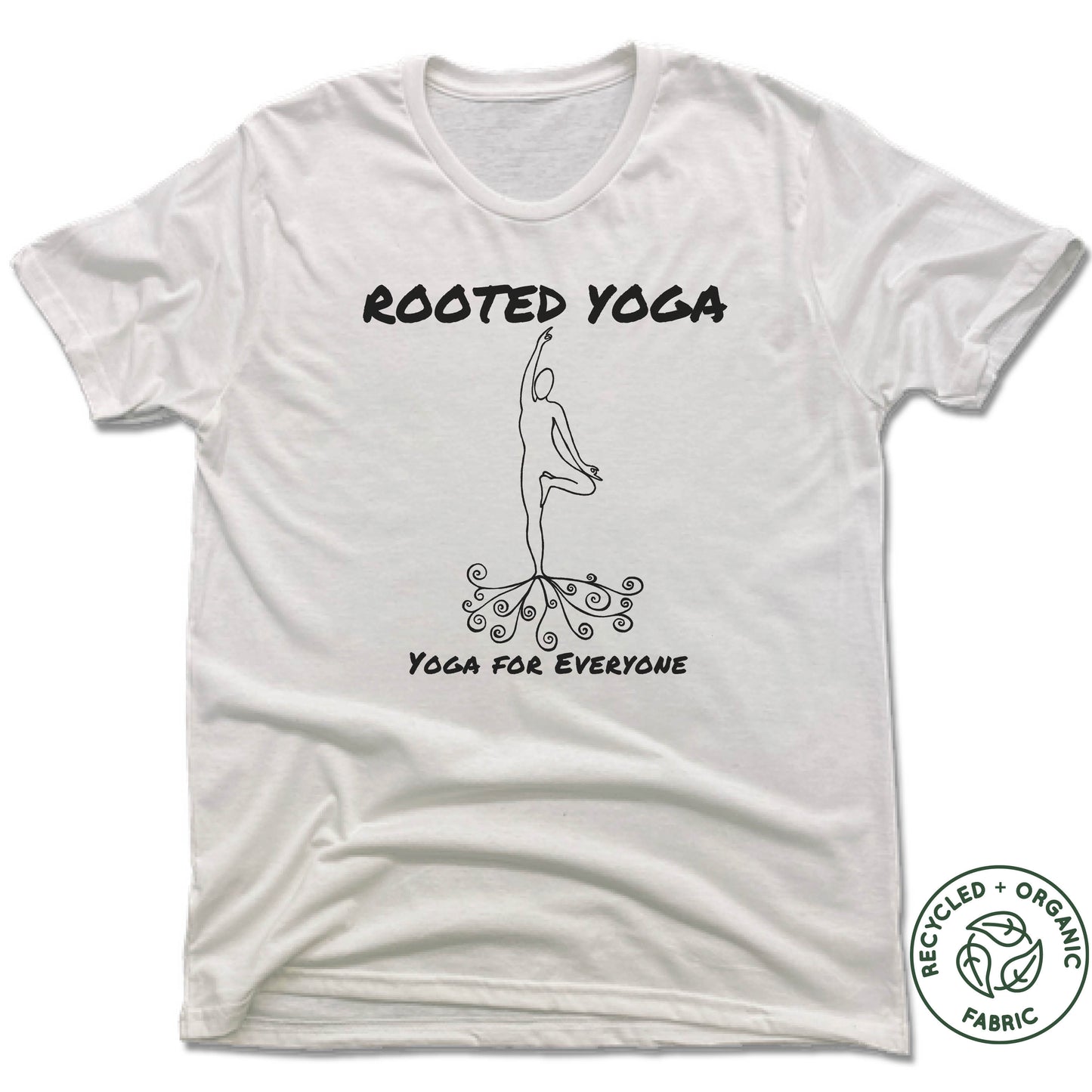 ROOTED YOGA | UNISEX WHITE Recycled Tri-Blend