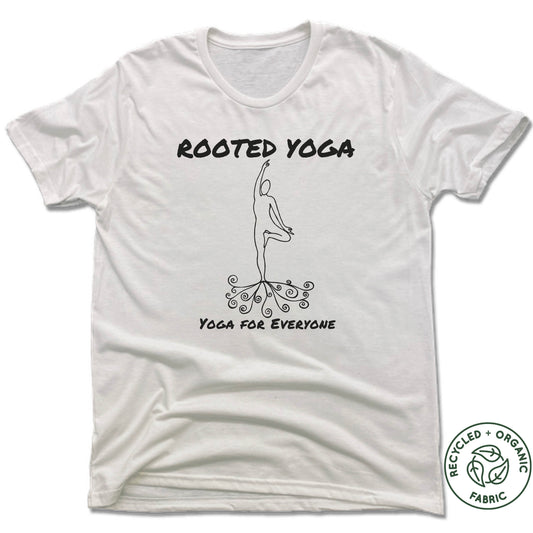 ROOTED YOGA | UNISEX WHITE Recycled Tri-Blend