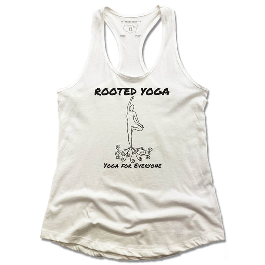 ROOTED YOGA | LADIES WHITE TANK