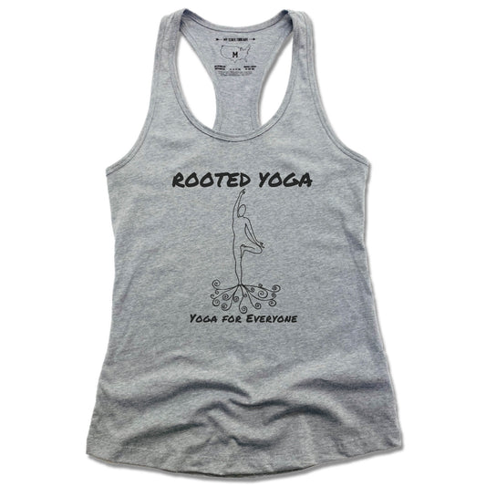 ROOTED YOGA | LADIES GRAY TANK