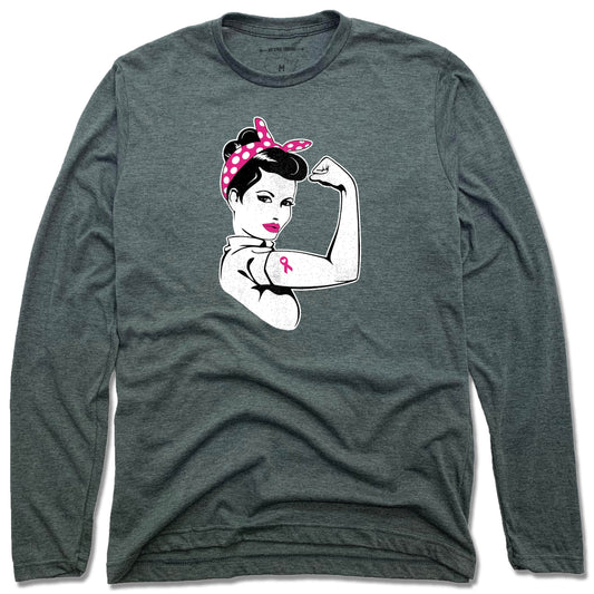 FIGHT BREAST CANCER | UNISEX LONG SLEEVE | CHARCOAL