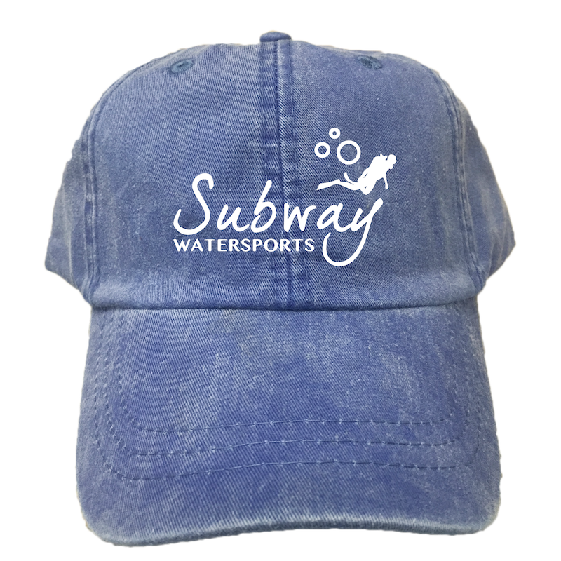 SUBWAY WATER SPORTS | EMBROIDERED ROYAL HAT | WHITE LOGO
