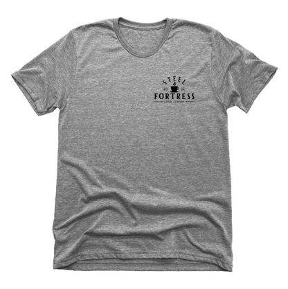 STEEL FORTRESS COFFEE | UNISEX GRAY Recycled Tri-Blend | CREST