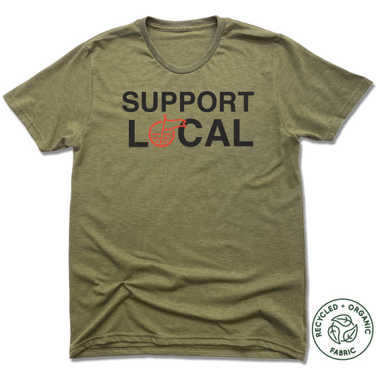 UNISEX Heather Olive Green Recycled Tri-Blend | Support Local Himark