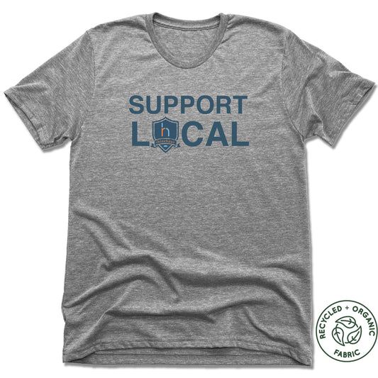 UNISEX Heather Gray Recycled Tri-Blend | Support Local Rhinehaus