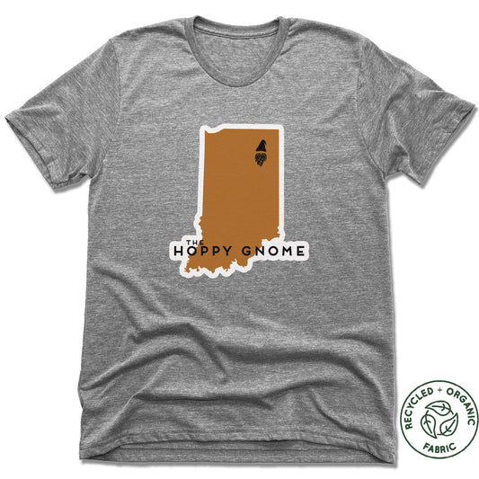 GNOMETOWN BREWING | UNISEX GRAY Recycled Tri-Blend | STATE STICKER