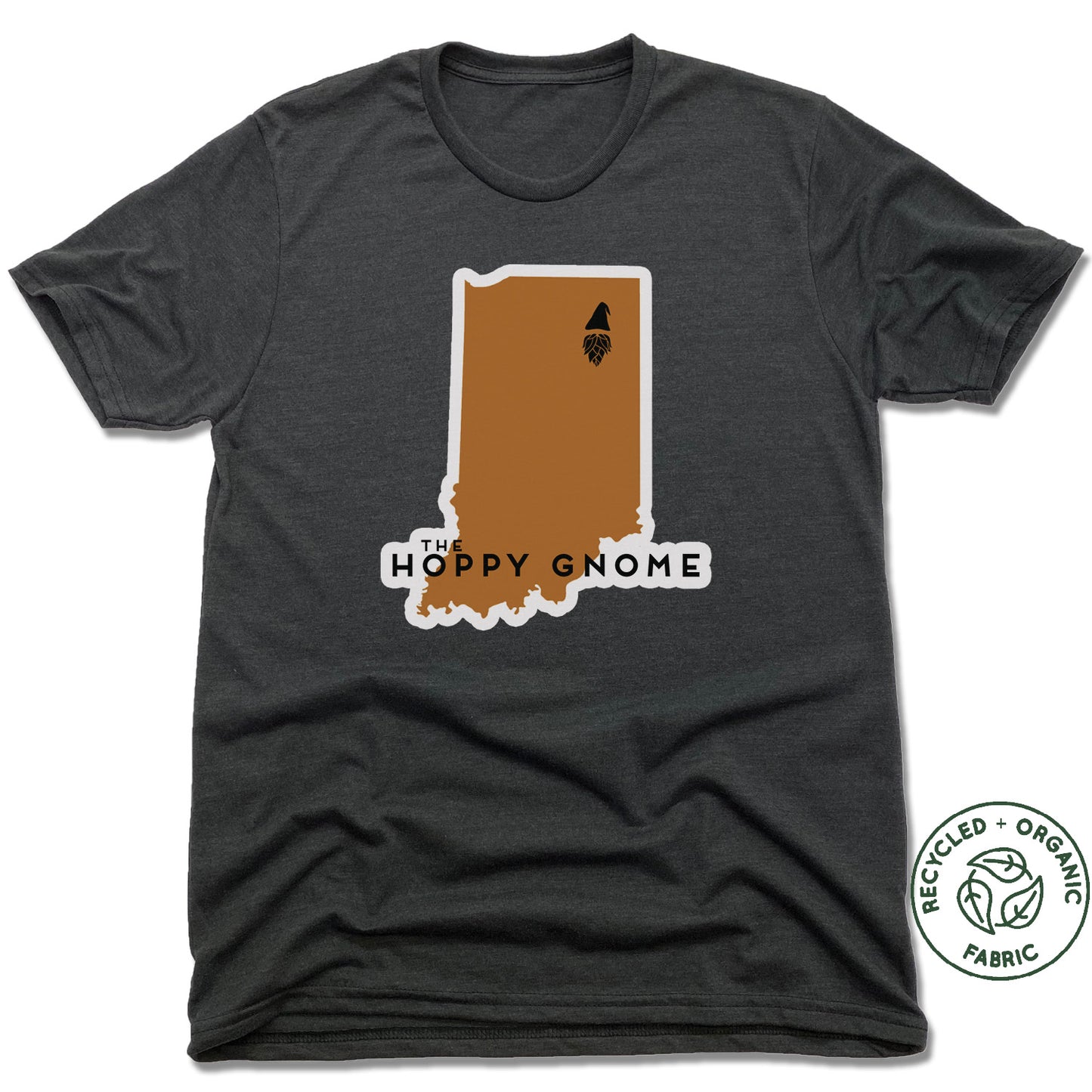 GNOMETOWN BREWING | UNISEX BLACK Recycled Tri-Blend | STATE STICKER