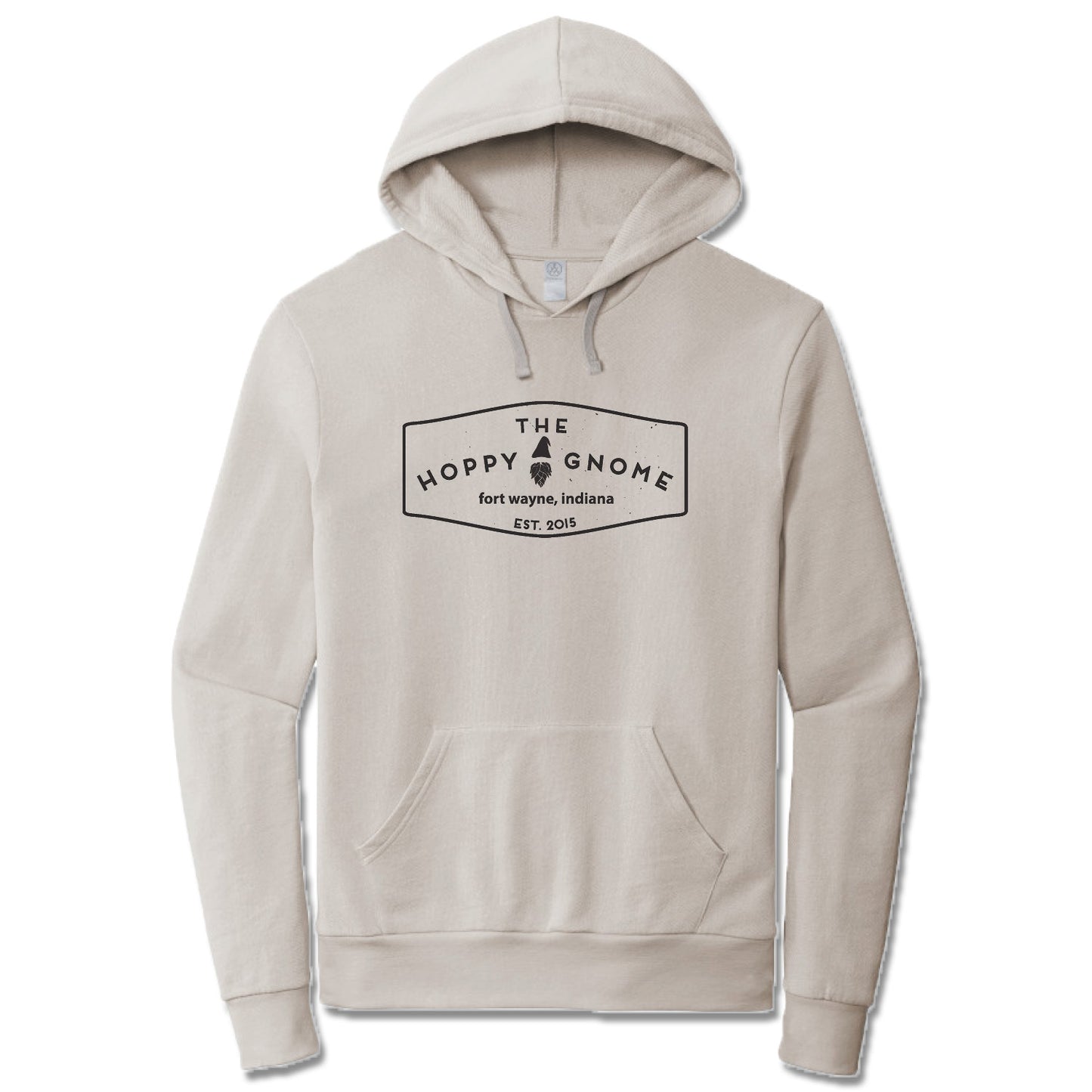 GNOMETOWN BREWING | LIGHT GRAY FRENCH TERRY HOODIE | VINTAGE LOGO