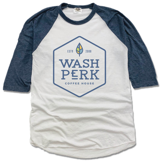 WASHPERK COFFEE HOUSE | NAVY 3/4 SLEEVE | HEX