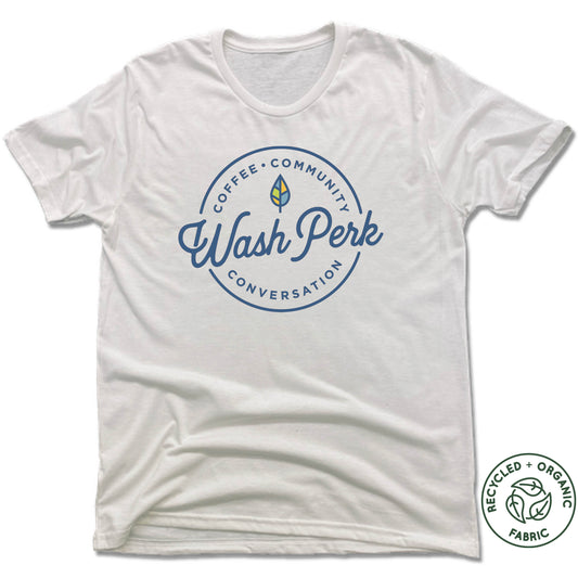 WASHPERK COFFEE HOUSE | UNISEX WHITE Recycled Tri-Blend | SEAL