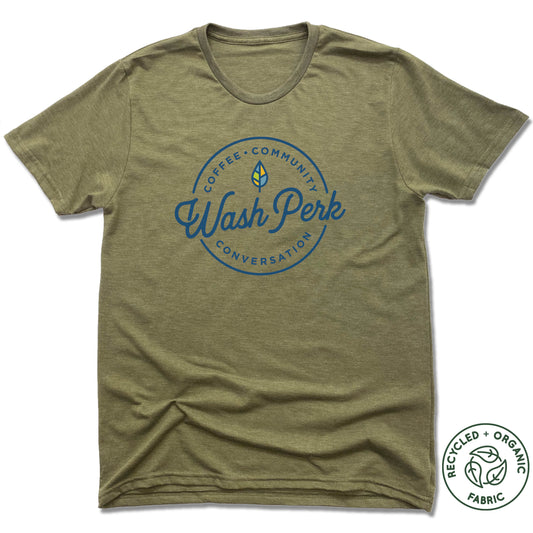 WASHPERK COFFEE HOUSE | UNISEX OLIVE Recycled Tri-Blend | SEAL