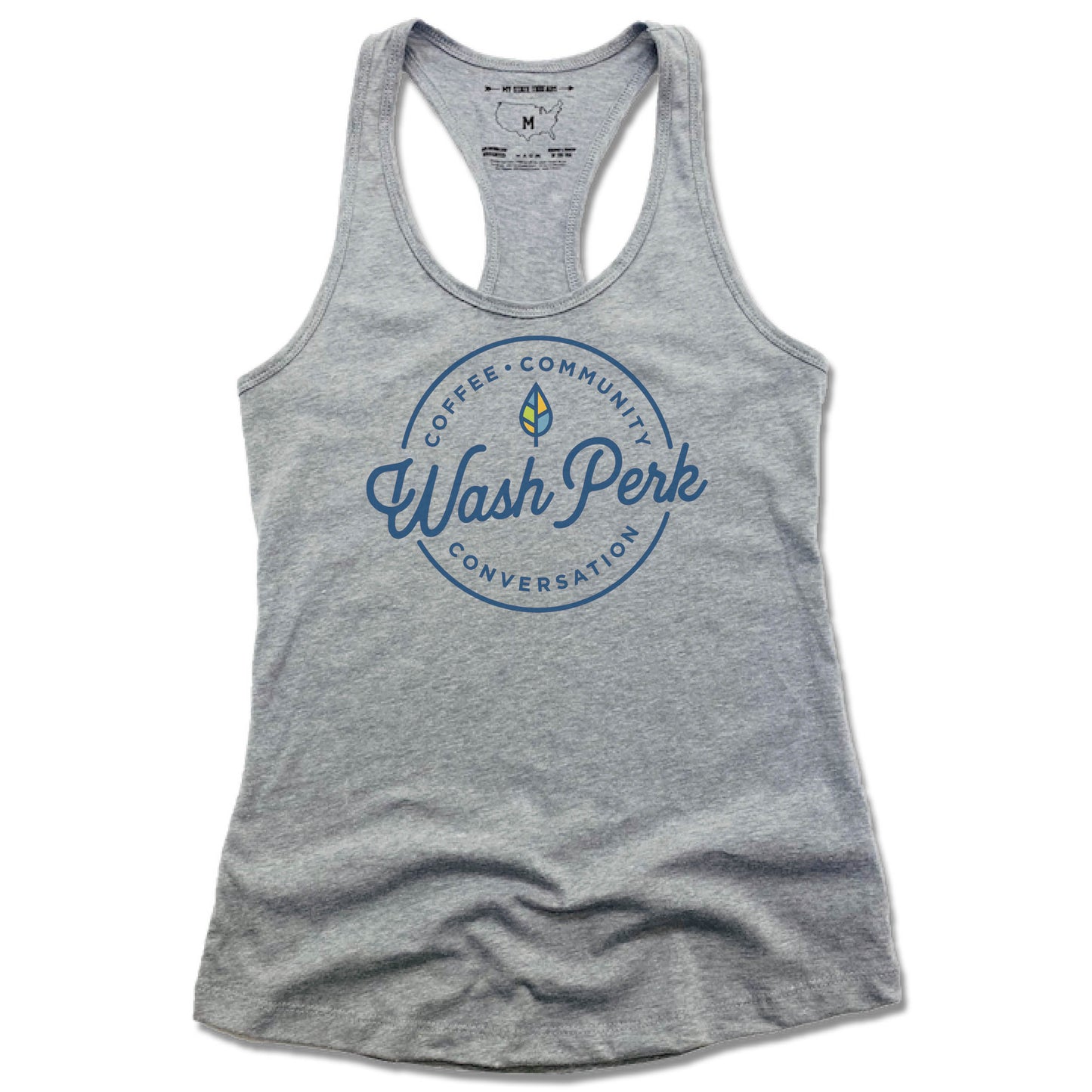 WASHPERK COFFEE HOUSE | LADIES GRAY TANK | SEAL