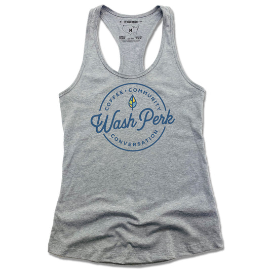 WASHPERK COFFEE HOUSE | LADIES GRAY TANK | SEAL