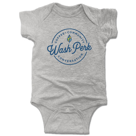 WASHPERK COFFEE HOUSE | GRAY ONESIE | SEAL