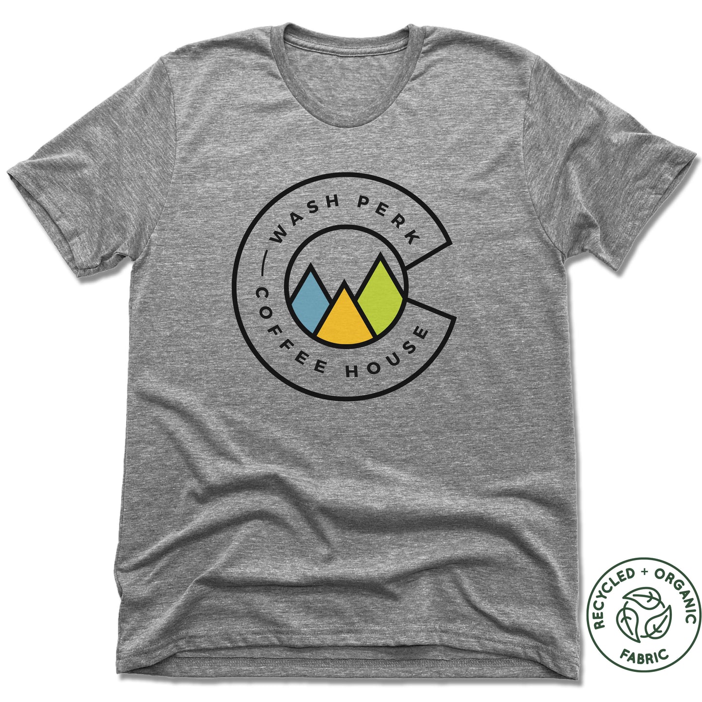 WASHPERK COFFEE HOUSE | UNISEX GRAY Recycled Tri-Blend | MOUNTAINS