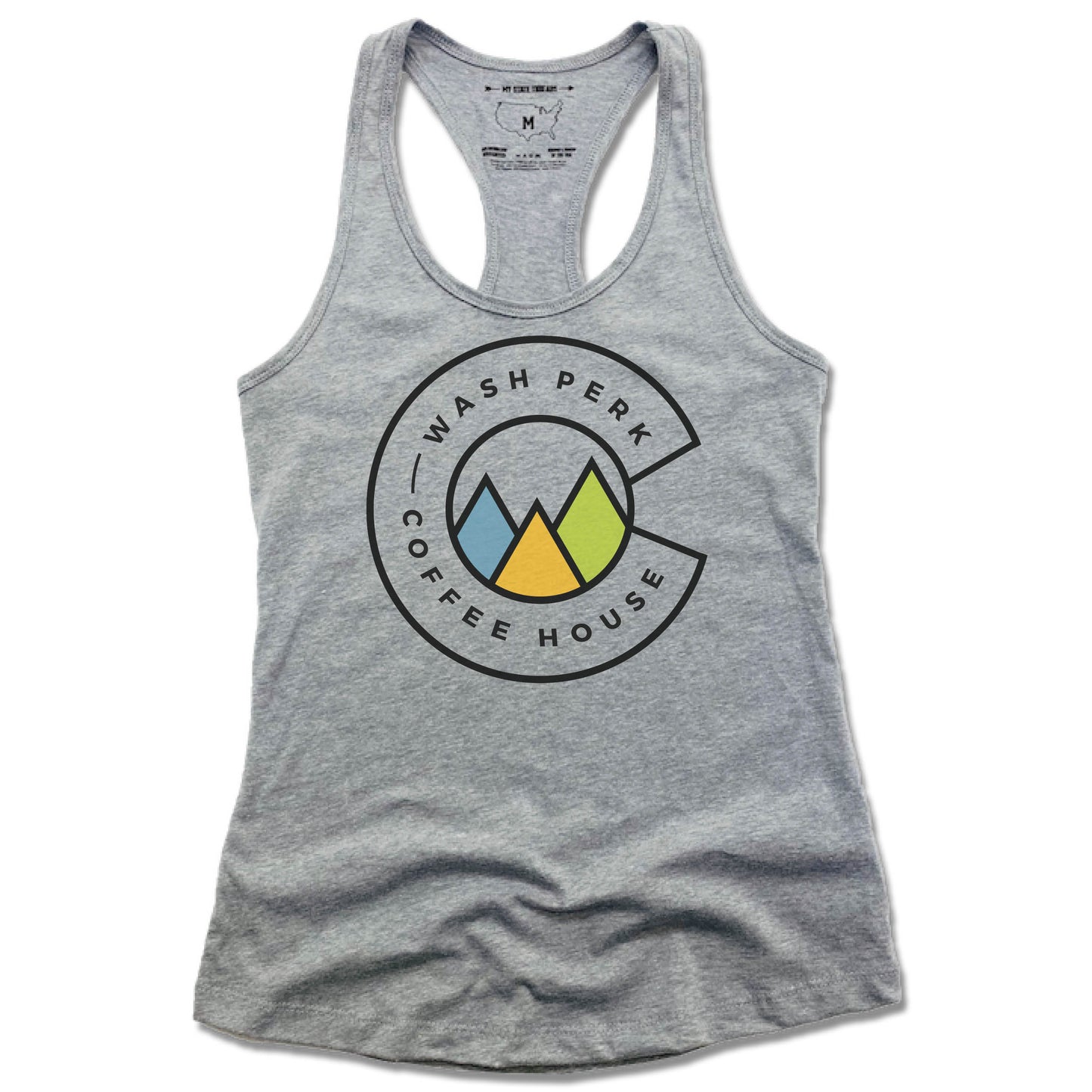 WASHPERK COFFEE HOUSE | LADIES GRAY TANK | MOUNTAINS