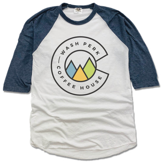 WASHPERK COFFEE HOUSE | NAVY 3/4 SLEEVE | MOUNTAINS