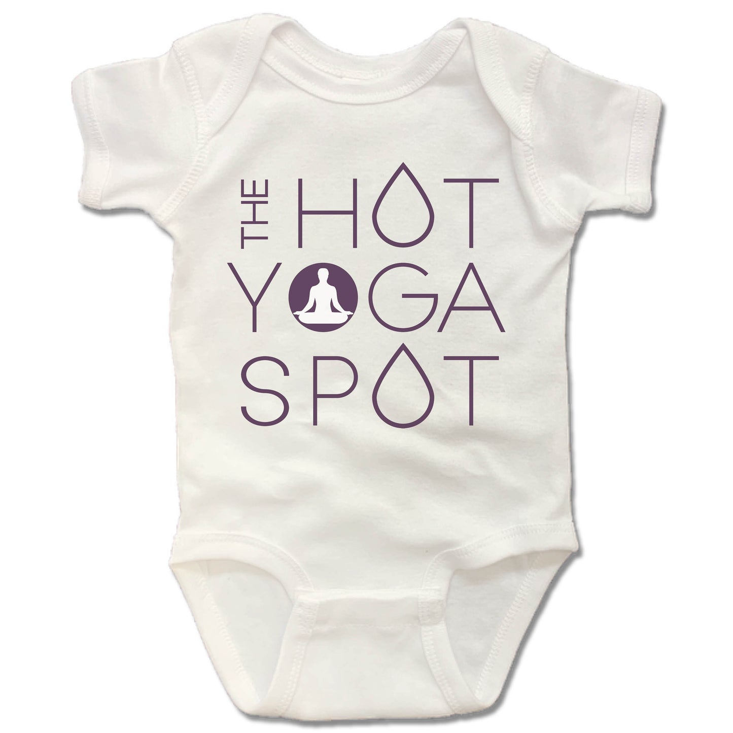 THE HOT YOGA SPOT | WHITE ONESIE | THE HOT YOGA SPOT PURPLE