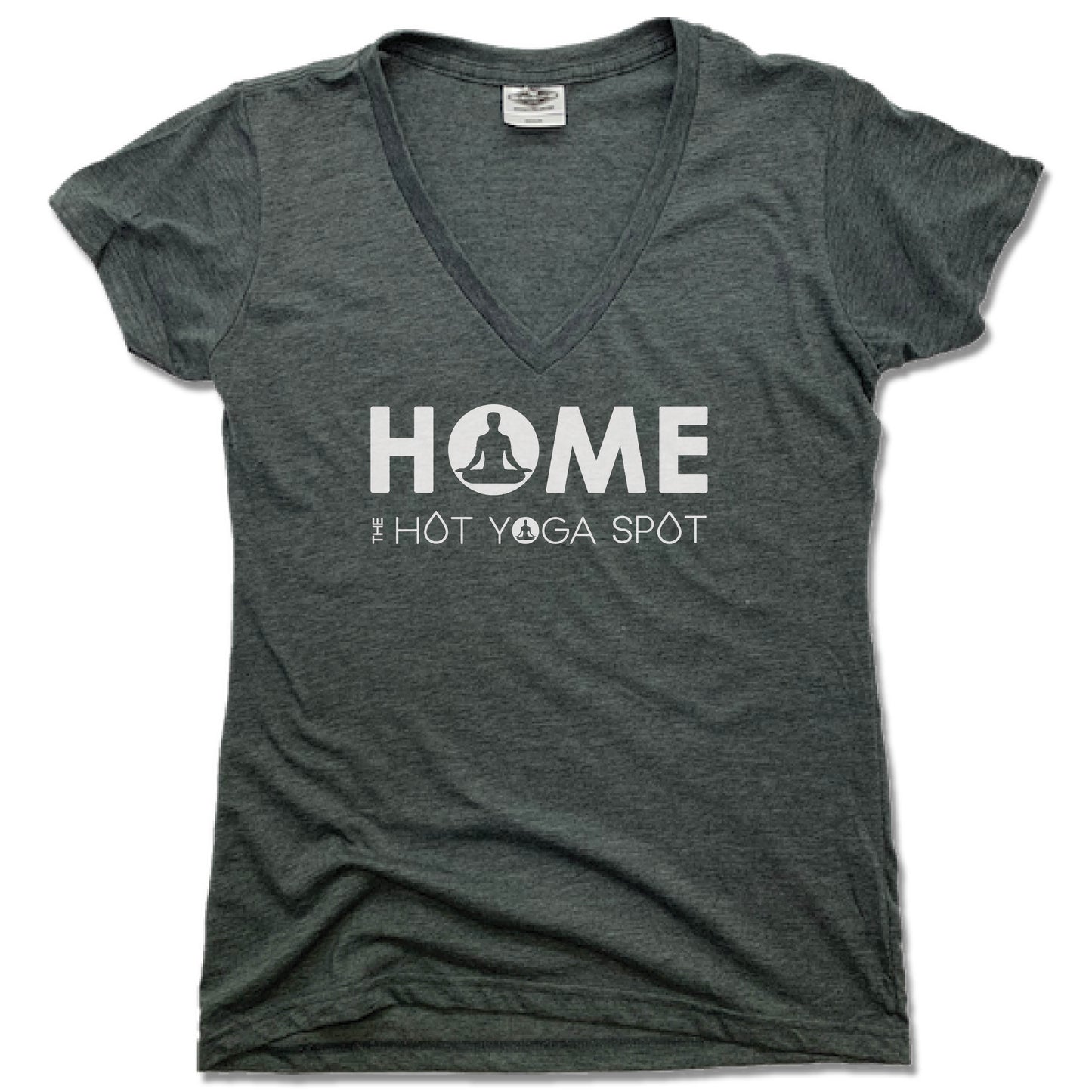 THE HOT YOGA SPOT | LADIES V-NECK | HOME LOGO WHITE