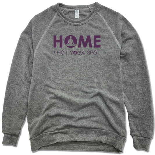 THE HOT YOGA SPOT | FLEECE SWEATSHIRT | HOME LOGO PURPLE