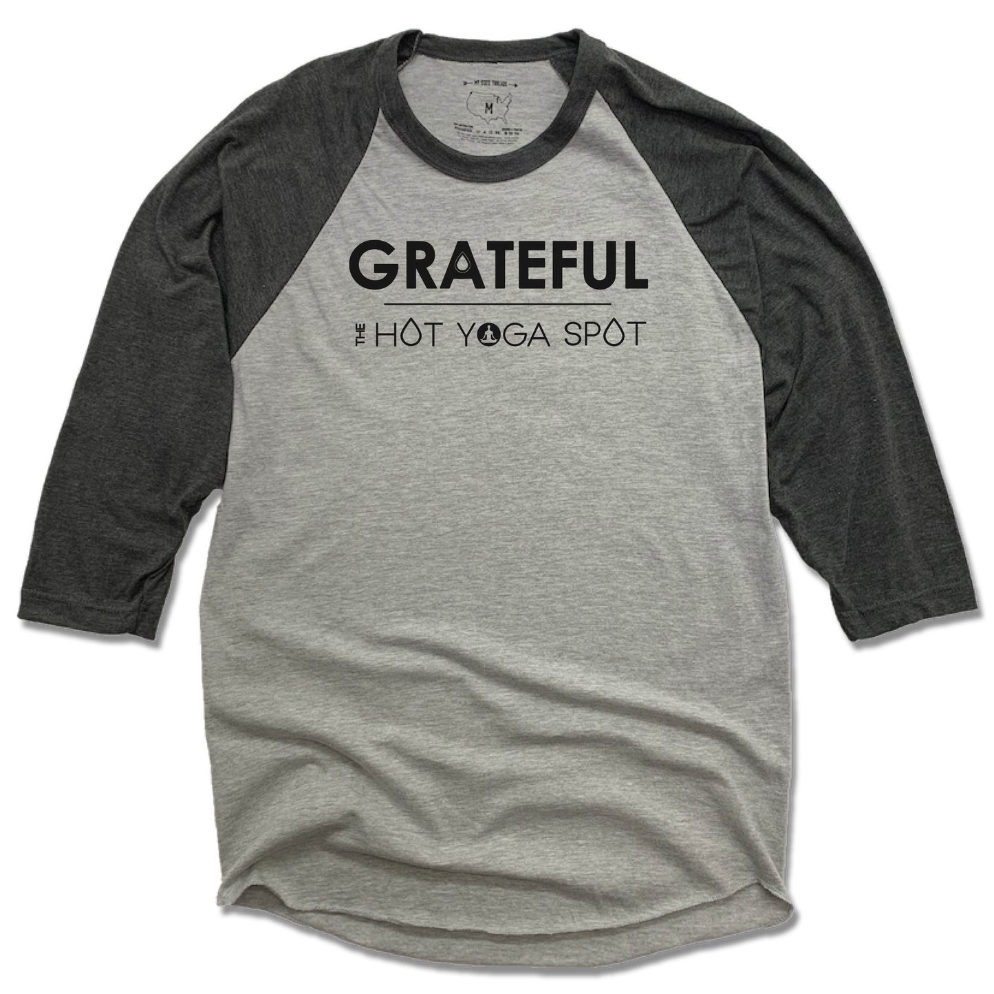 THE HOT YOGA SPOT | GRAY 3/4 SLEEVE | GRATEFUL