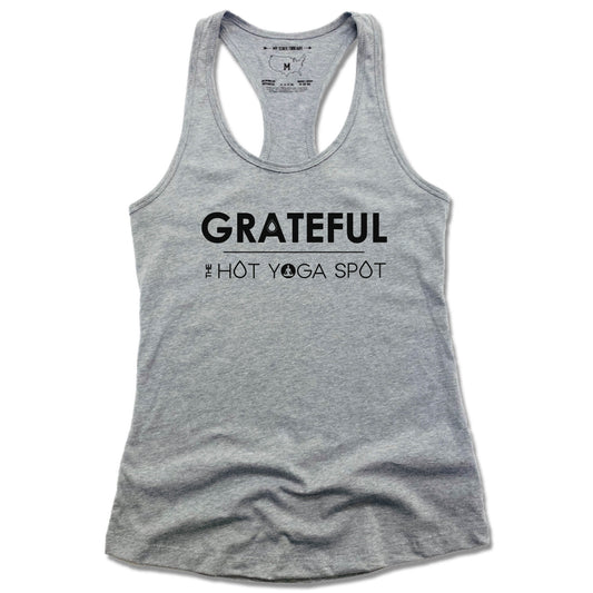 THE HOT YOGA SPOT | LADIES GRAY TANK | GRATEFUL