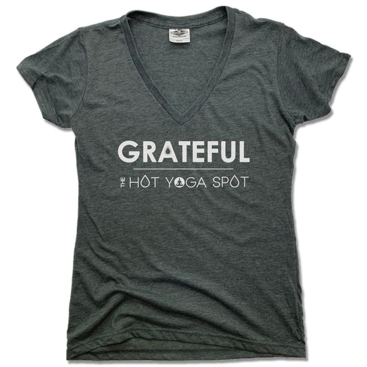 THE HOT YOGA SPOT | LADIES V-NECK | YOGA SPOT GRATEFUL